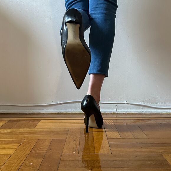 Guess Carrie Black Pump Leather Upper size 11 Well Worn - Picture 4 of 10